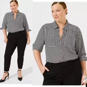 New TORRID 5x Madison Georgette Button-Up Long Sleeve Shirt